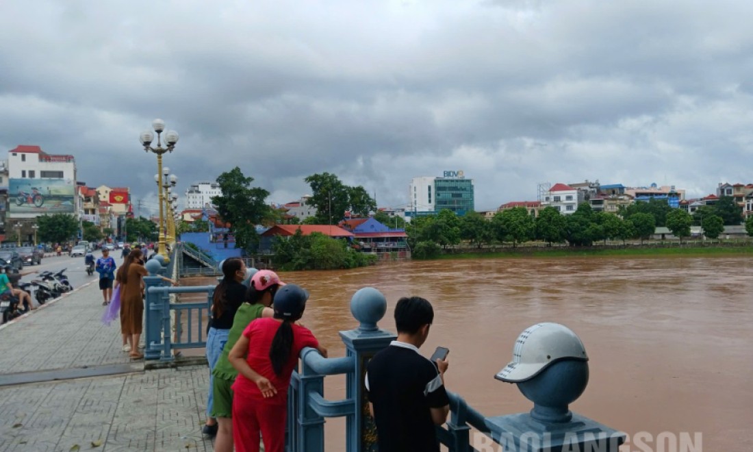 Lạng Sơn: Mực nước trên các sông tiếp tục dâng 