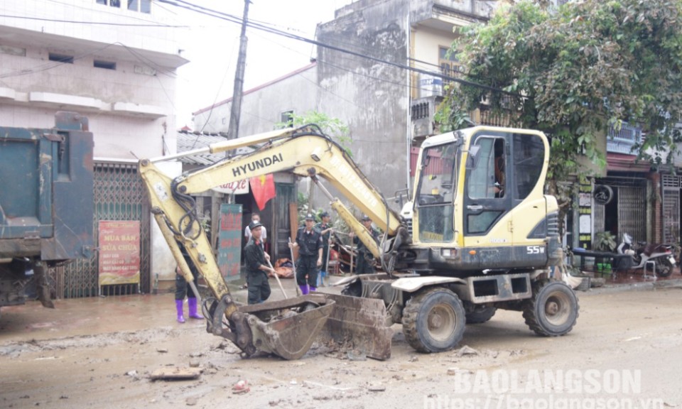 Tràng Định tập trung khắc phục hậu quả mưa lũ