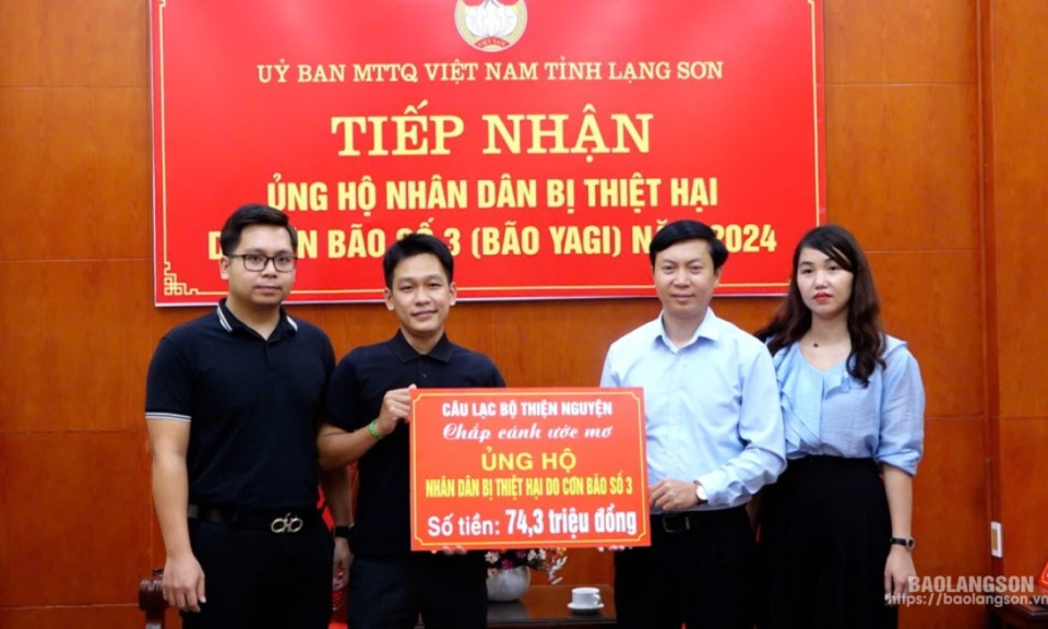 ban Mặt trận Tổ quốc Việt Nam tỉnh tiếp nhận gần 295 triệu đồng ủng hộ Nhân dân bị thiệt hại do cơn bão