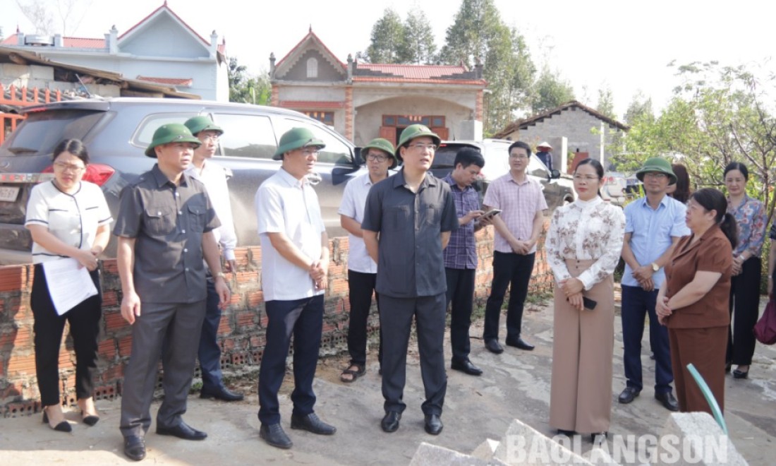 Lãnh đạo UBND tỉnh kiểm tra việc thực hiện chương trình mục tiêu quốc gia tại huyện Lộc Bình