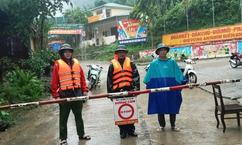 Nghệ An ứng phó mưa lũ, sạt lở đất do hoàn lưu bão số 4