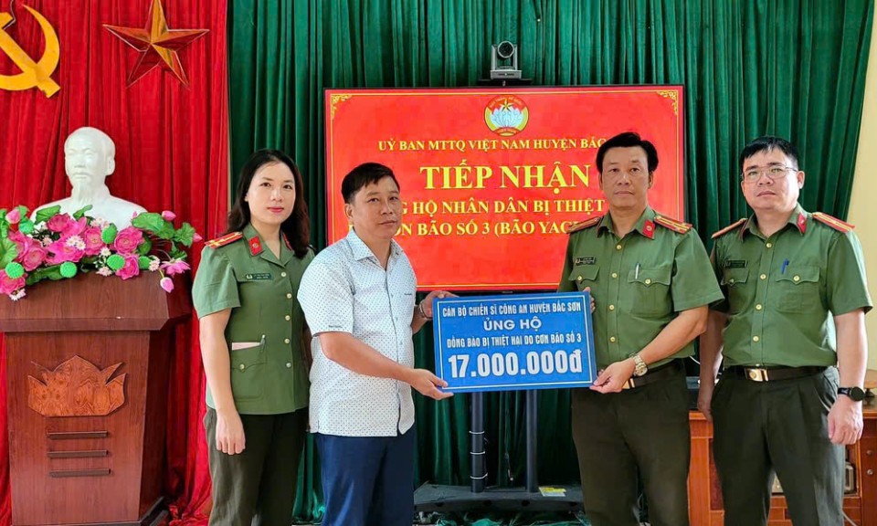 Bắc Sơn tiếp nhận trên 300 triệu ủng hộ người dân bị ảnh hưởng bởi cơn bão số 3