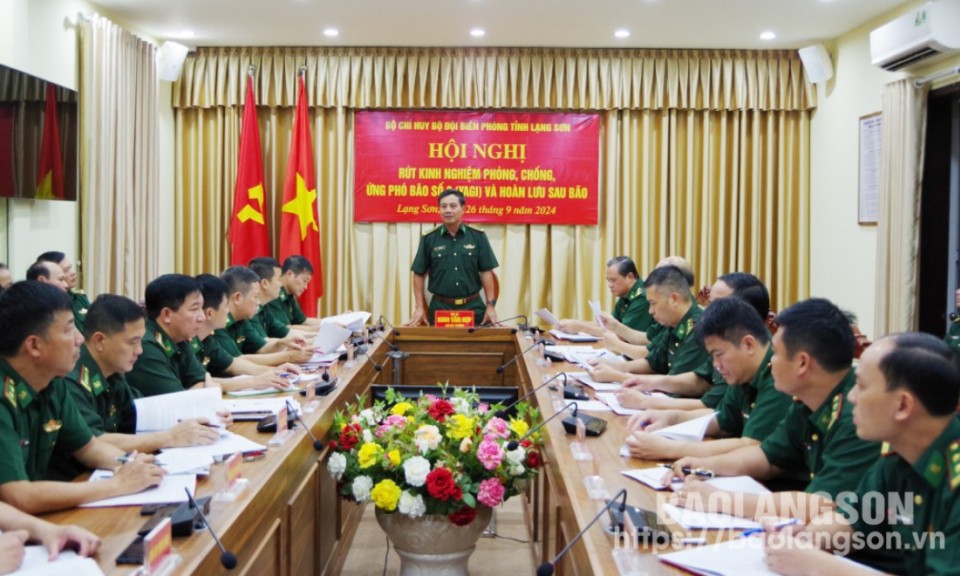 Bộ đội Biên phòng tỉnh: Rút kinh nghiệm công tác phòng, chống, ứng phó, khắc phục hậu quả cơn bão số 3