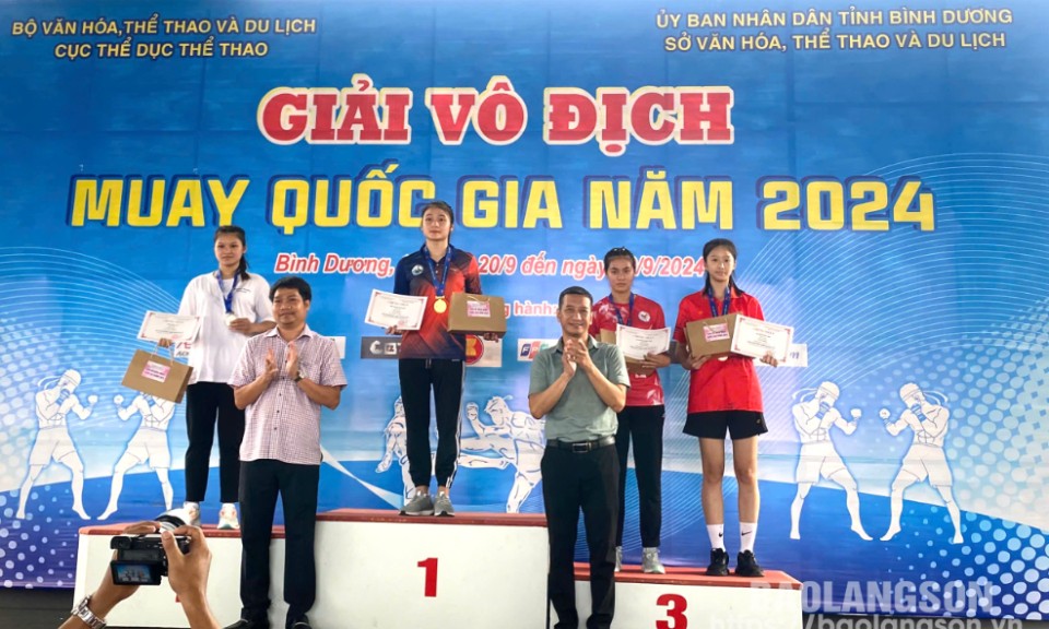 Vận động viên Lạng Sơn đoạt 6 huy chương tại Giải vô địch muay quốc gia năm 2024