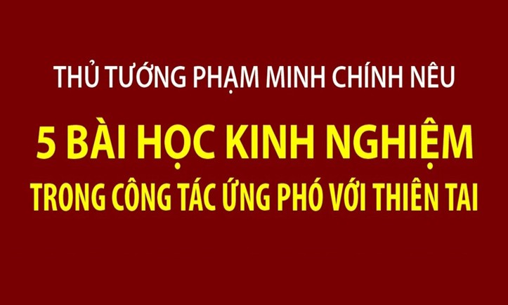 Thủ tướng nêu 5 bài học kinh nghiệm trong công tác ứng phó với thiên tai