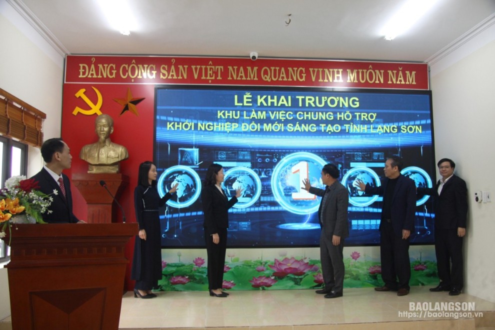 Khai trương Khu làm việc chung hỗ trợ khởi nghiệp đổi mới sáng tạo tỉnh Lạng Sơn