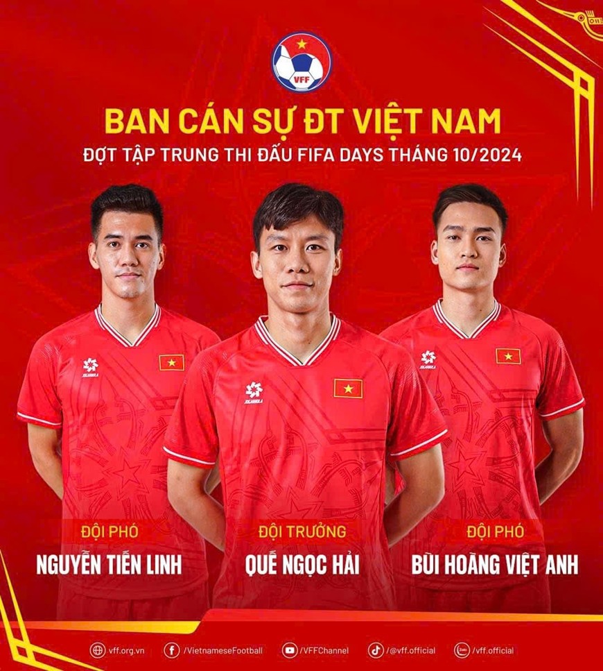 Quế Ngọc Hải làm đội trưởng đội tuyển Việt Nam. Ảnh: VFF 