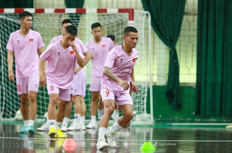 Đội tuyển futsal Việt Nam tập trung chuẩn bị cho giải vô địch futsal Đông Nam Á 2024. (Ảnh: VFF)