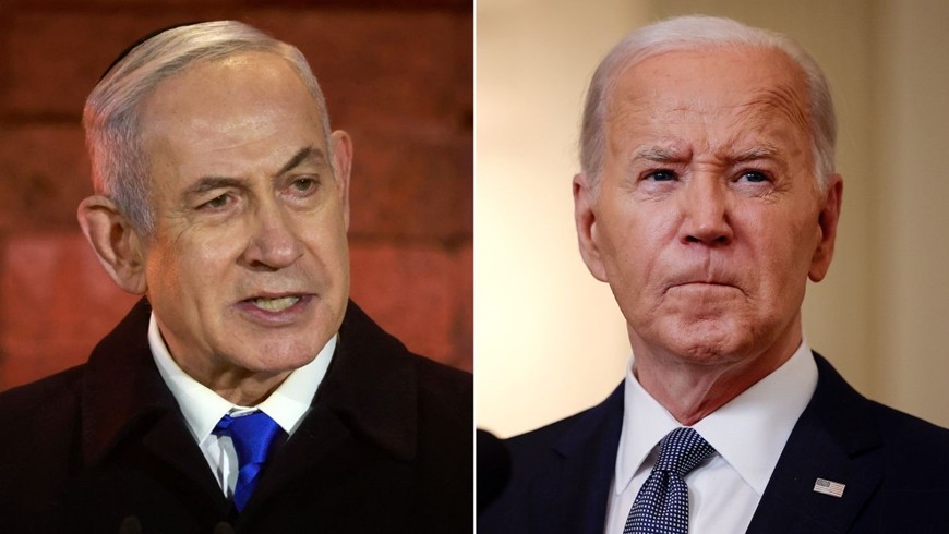 Thủ tướng Israel Benjamin Netanyahu (bên trái) và Tổng thống Mỹ Joe Biden. Ảnh: Getty Images