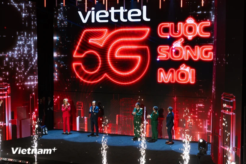 Viettel chính thức cung cấp mạng 5G đầu tiên tại Việt Nam. (Ảnh: Minh Sơn/Vietnam+)