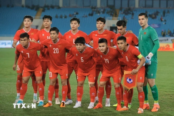 Mục tiêu bóng đá nam Việt Nam lọt Top 8 châu Á và giành quyền tham dự World Cup. (Ảnh: Minh Quyết/TTXVN)