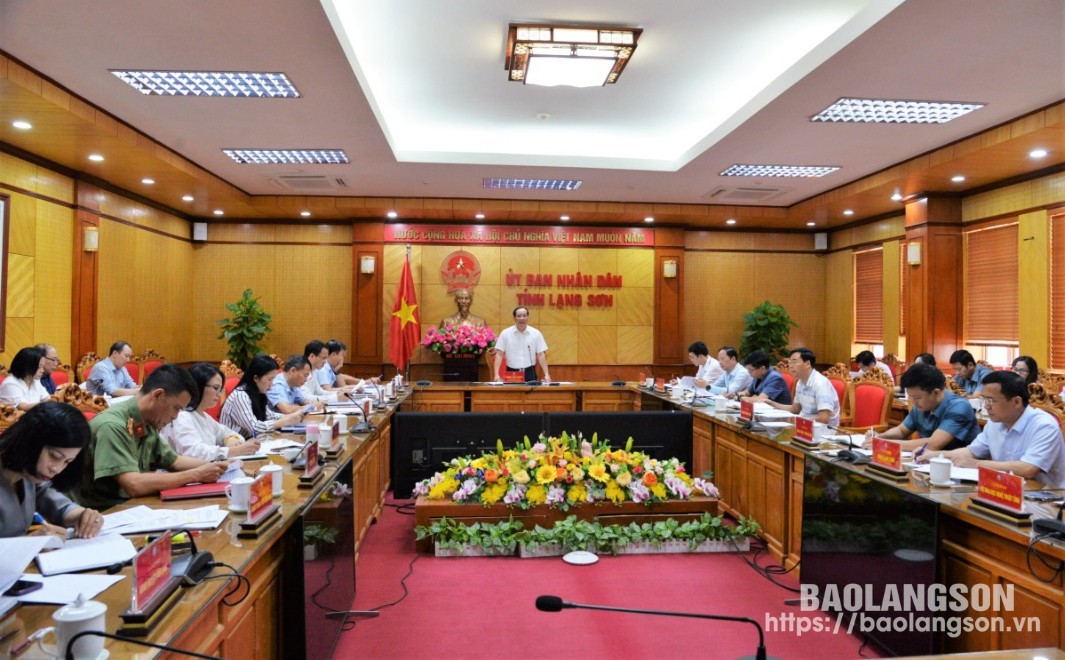 Đồng chí Dương Xuân Huyên, Ủy viên Ban Thường vụ Tỉnh ủy, Phó Chủ tịch Thường trực UBND tỉnh, Trưởng Ban Tổ chức ngày hội phát biểu kết luận tại cuộc họp.