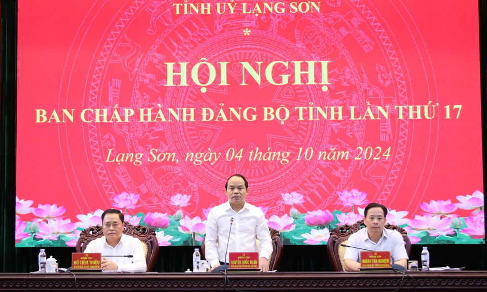 Hội nghị Ban Chấp hành Đảng bộ tỉnh lần thứ 17 