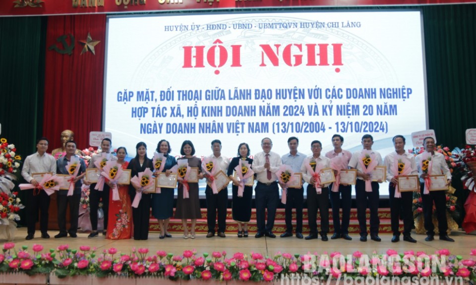 Lãnh đạo huyện Chi Lăng gặp mặt doanh nghiệp, hợp tác xã, hộ kinh doanh