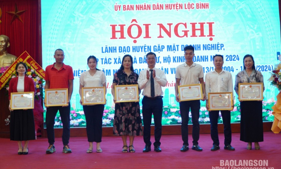 Lộc Bình: Gặp mặt doanh nghiệp, hợp tác xã, hộ kinh doanh nhân dịp kỷ niệm 20 năm ngày Doanh nhân Việt Nam