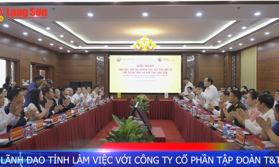 Lãnh đạo tỉnh làm việc với Công ty Cổ phần Tập đoàn T&T