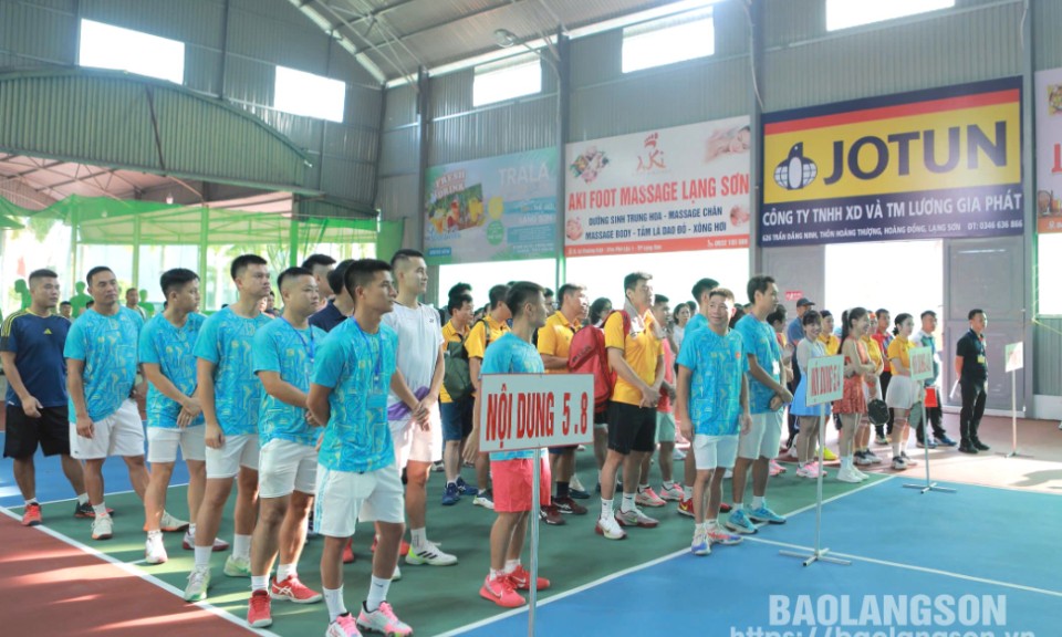 Gần 190 vận động viên tham gia Giải pickleball chào mừng kỷ niệm 74 năm Ngày giải phóng thành phố Lạng