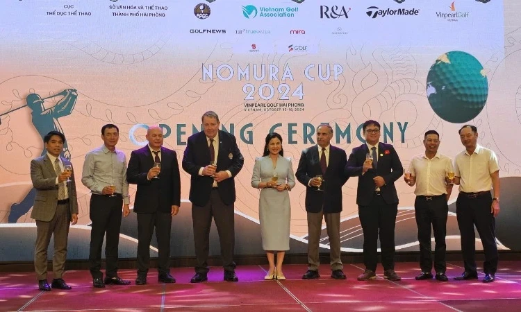 Vận động viên từ 19 quốc gia và vùng lãnh thổ tham dự giải golf Nomura Cup 2024 tại Hải Phòng