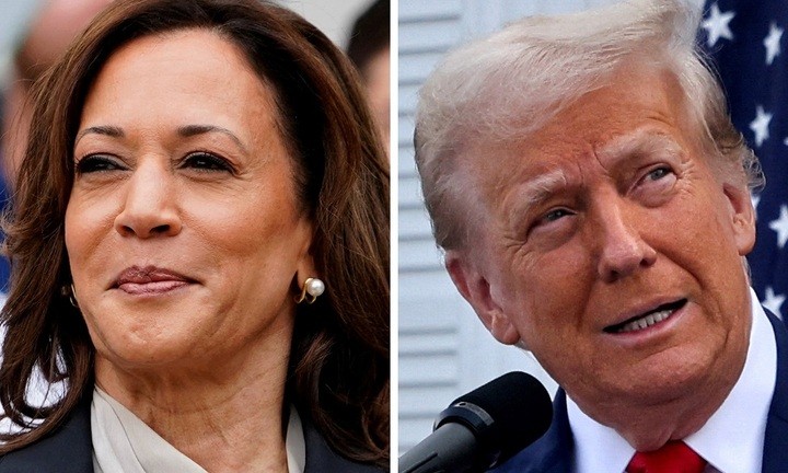 Ông Trump và bà Harris đối đầu chớp nhoáng