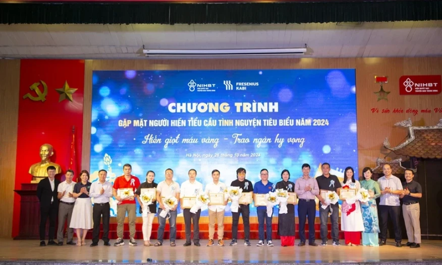 Tôn vinh người hiến tiểu cầu tình nguyện tiêu biểu năm 2024