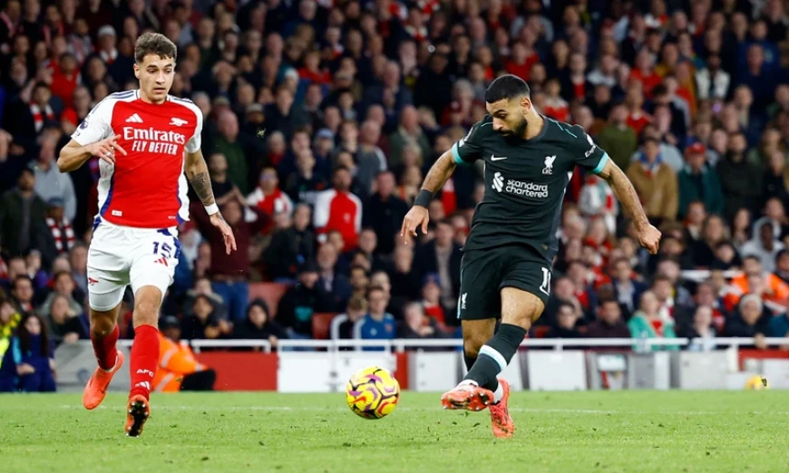 Arsenal chia điểm cùng Liverpool trong trận cầu kịch tính