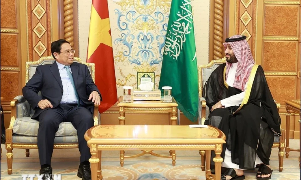 Thủ tướng Phạm Minh Chính hội đàm với Hoàng Thái tử, Thủ tướng Saudi Arabia