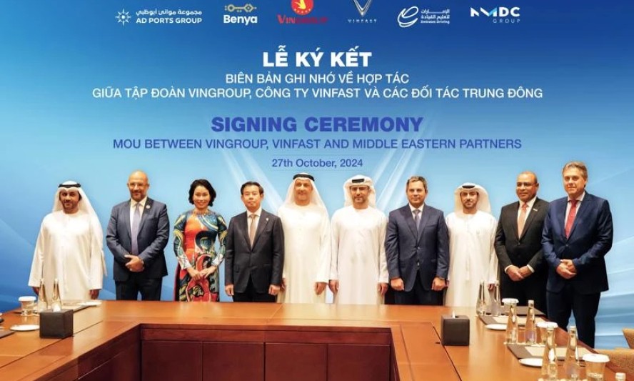 Vingroup, VinFast sign MoU with top firms in Middle East