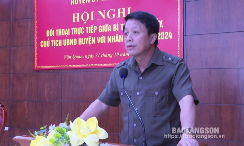 Văn Quan: Hội nghị đối thoại trực tiếp giữa người đứng đầu cấp uỷ, chính quyền với Nhân dân