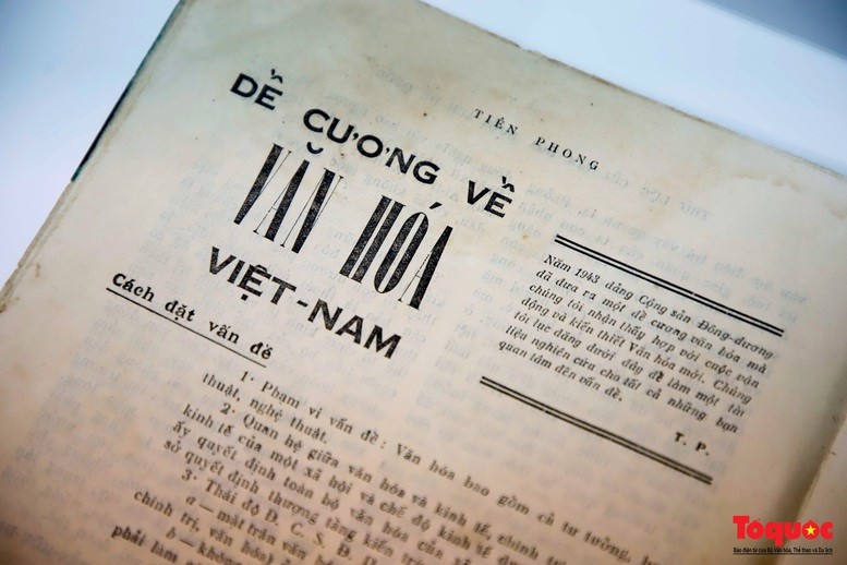 Bản Đề cương về văn hóa Việt Nam do Tổng Bí thư Trường Chinh soạn thảo năm 1943 - Ảnh: Bộ VHTTDL