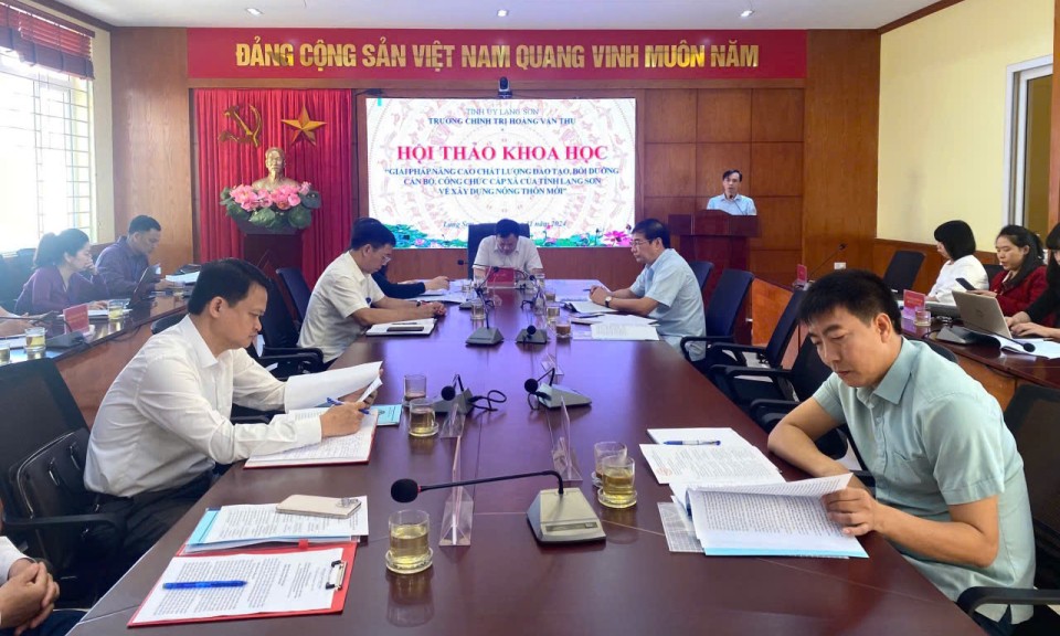 Chính trị Hoàng Văn Thụ: Hội thảo khoa học về giải pháp nâng cao chất lượng đào tạo, bồi dưỡng cán bộ công