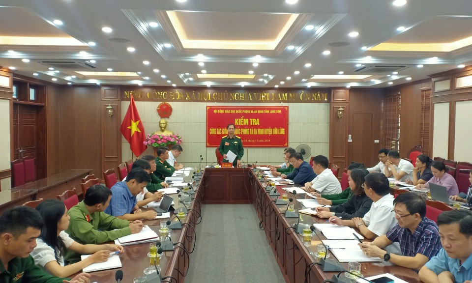 Kiểm tra công tác giáo dục quốc phòng và an ninh tại huyện Hữu Lũng