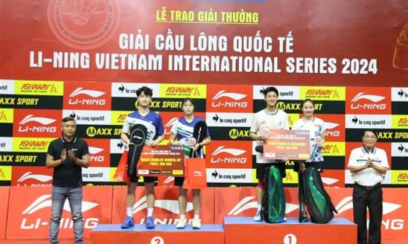 Vietnamese players win mixed doubles title at Li-Ning Vietnam International Series 2024