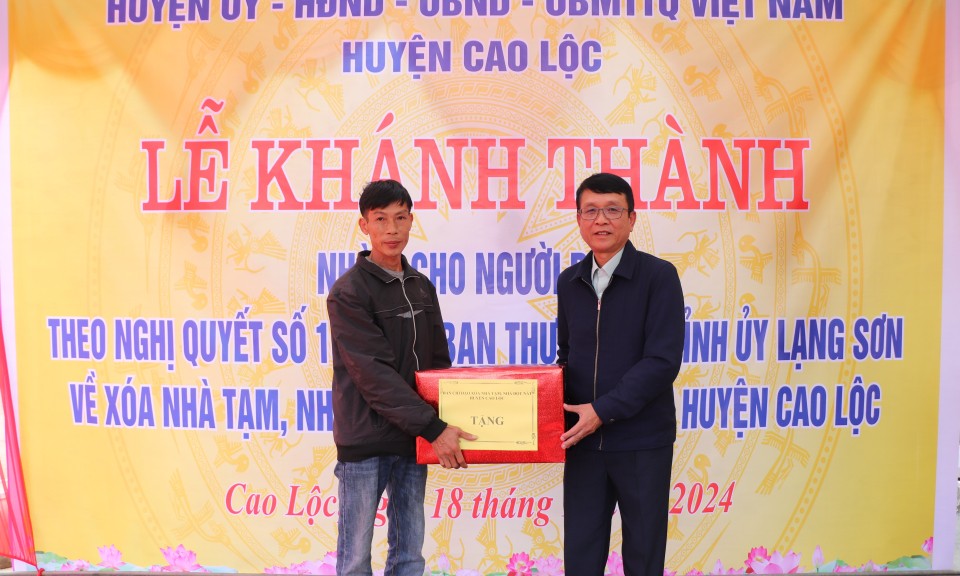Cao Lộc: Khánh thành nhà ở cho người dân tại xã Thụy Hùng