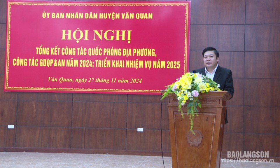 Văn Quan: Triển khai công tác quốc phòng địa phương năm 2025