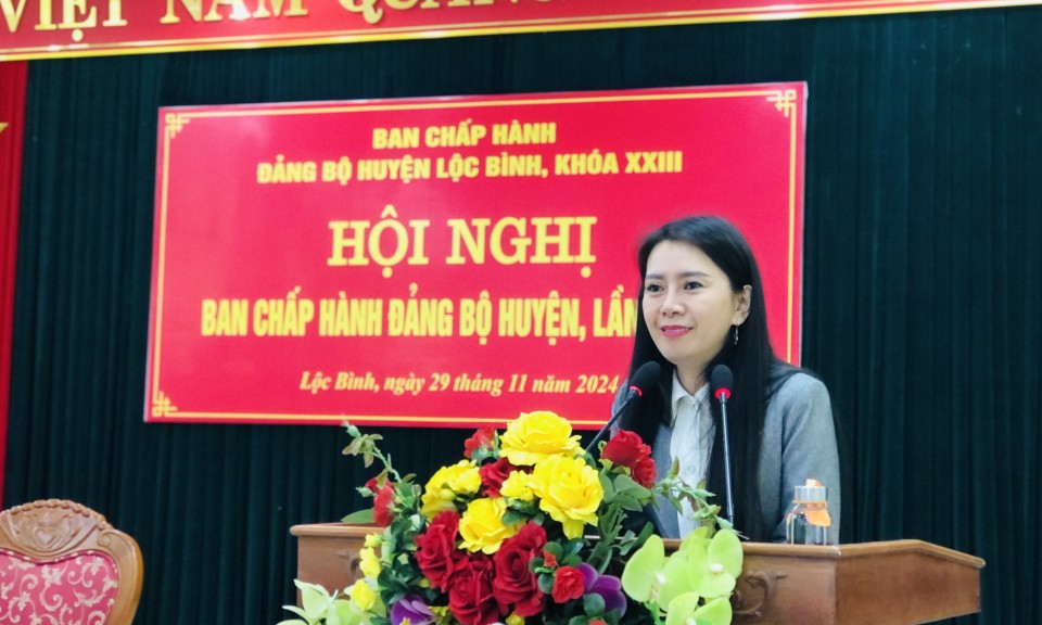 Huyện uỷ Lộc Bình tổ chức Hội nghị lần thứ 19