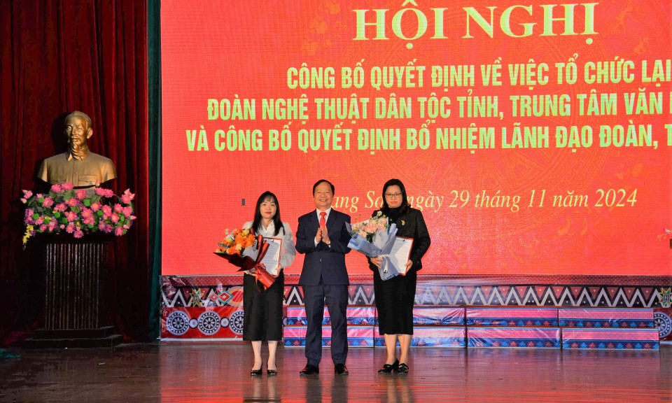 chức lại đơn vị và điều động bổ nhiệm lãnh đạo đơn vị trực thuộc Sở Văn hoá, Thể thao và Du lịch Lạng Sơn