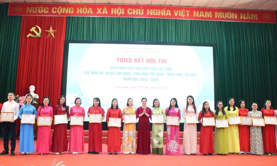 Tổng kết hội thi giáo viên tiểu học dạy giỏi cấp tỉnh năm học 2024 - 2025