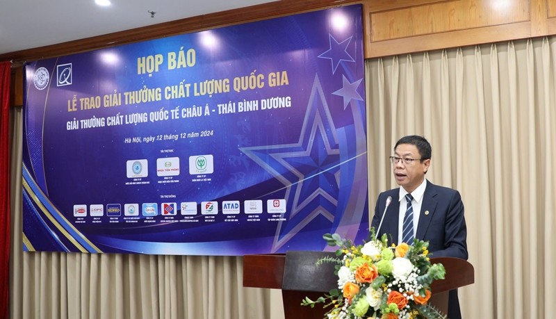 Thứ trưởng Bộ Khoa học và Công nghệ Lê Xuân Định phát biểu tại Họp báo. (Ảnh: BL)