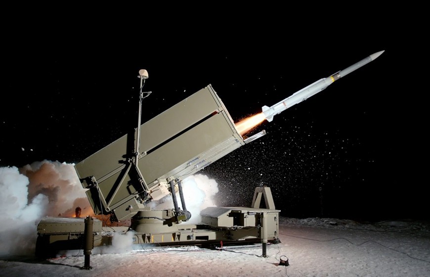 Hệ thống NASAMS khai hỏa trong một thử nghiệm của Kongsberg Defense & Aerospace. Ảnh: Kongsberg