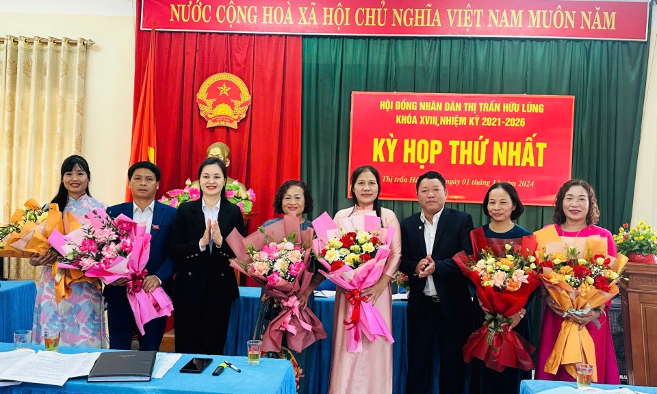 Thị trấn Hữu Lũng bầu các chức danh lãnh đạo chủ chốt sau sáp nhập địa giới hành chính ​