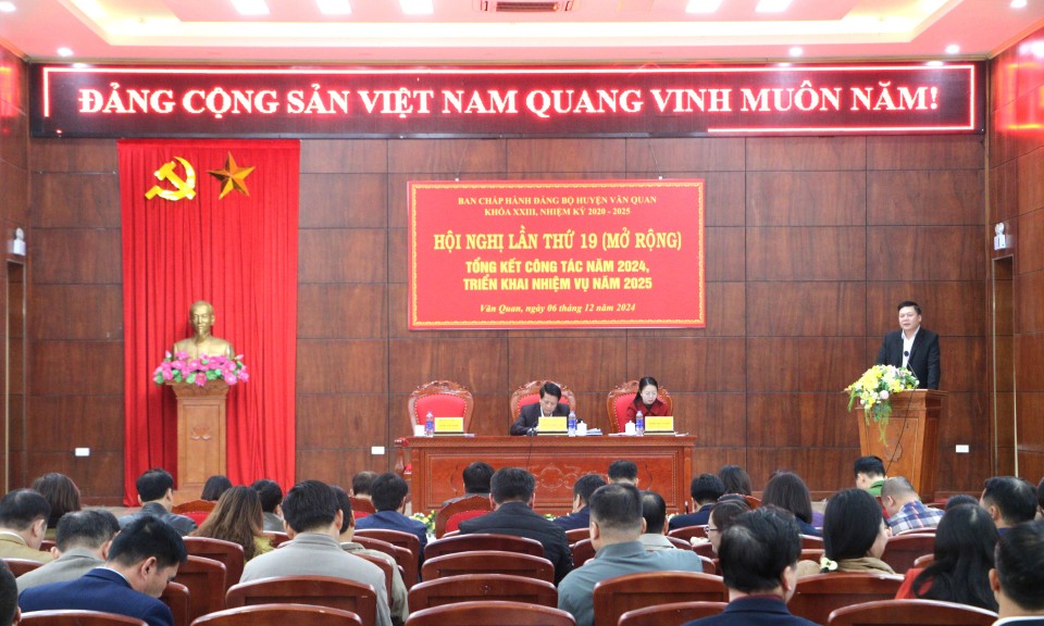 Ban Chấp hành Đảng bộ huyện Văn Quan triển khai nhiệm vụ năm 2025