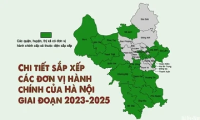 [Infographic] Chi tiết sắp xếp đơn vị hành chính cấp xã của Hà Nội giai đoạn 2023-2025