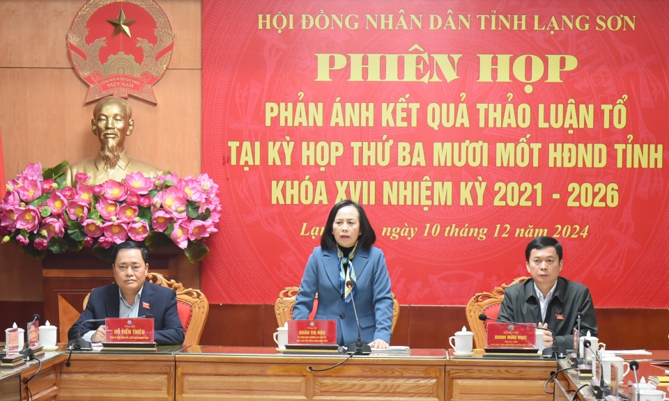 Kỳ họp thứ 31, HĐND tỉnh khóa XVII: Phiên họp phản ánh kết quả thảo luận tổ