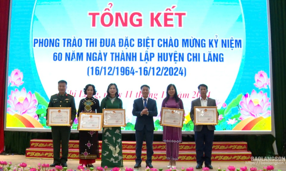 Chi Lăng: Tổng kết phong trào thi đua đặc biệt và trao giải các cuộc thi chào mừng kỷ niệm 60 năm ngày