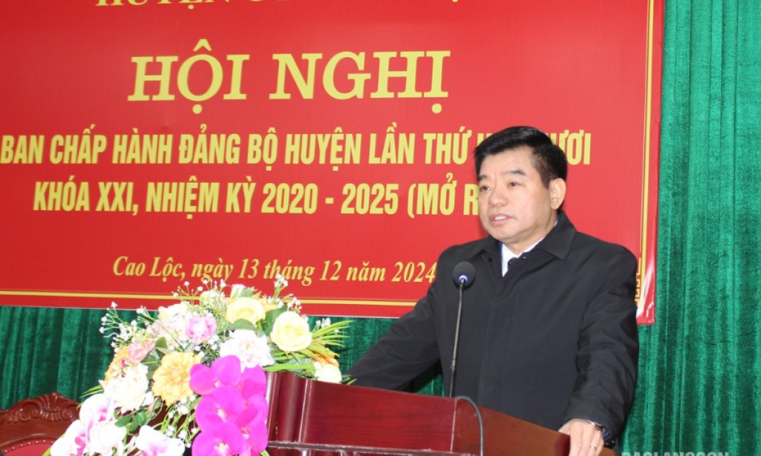 Ban Chấp hành Đảng bộ huyện Cao Lộc triển khai nhiệm vụ 2025