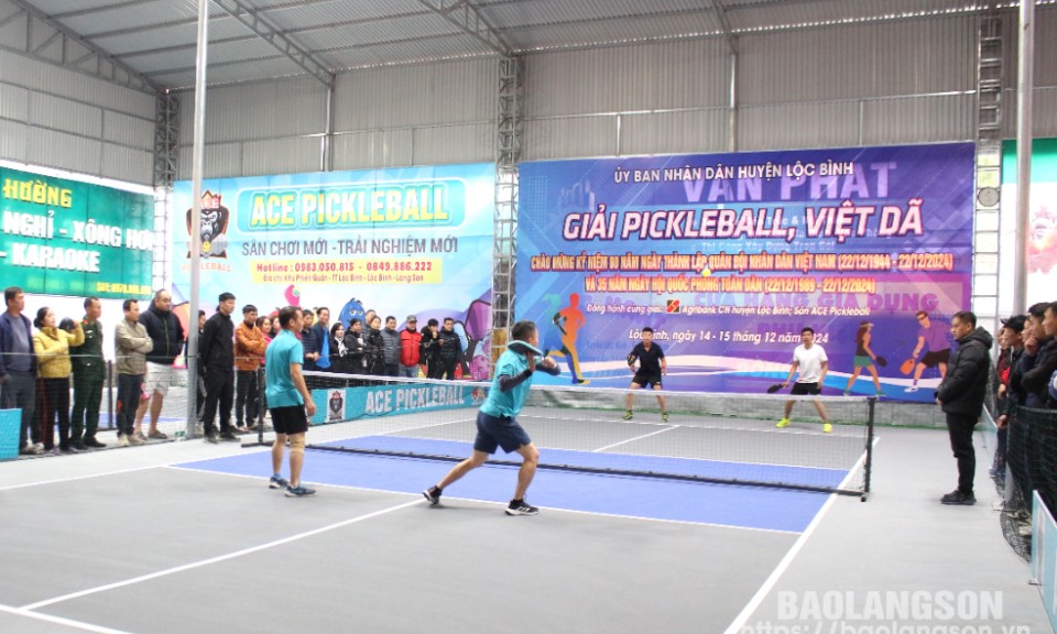 Lộc Bình: Trên 150 vận động viên tham gia Giải pickleball, việt dã huyện