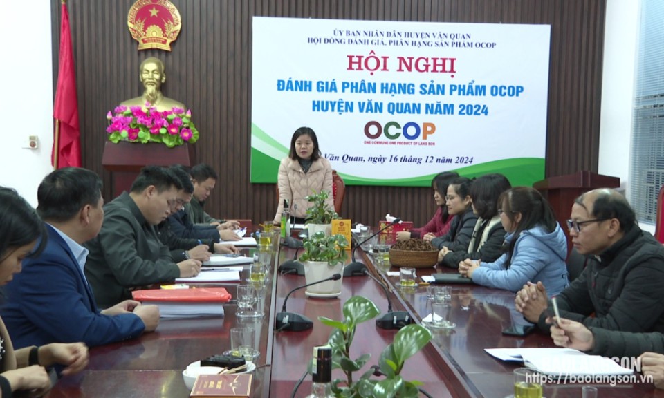 Văn Quan: Tổ chức đánh giá, phân hạng sản phẩm OCOP năm 2024