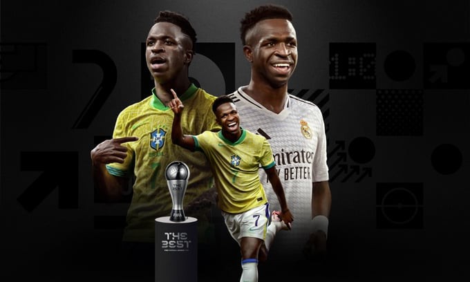 FIFA The Best: Vinicius xuất sắc nhất thế giới, Messi hạng 6