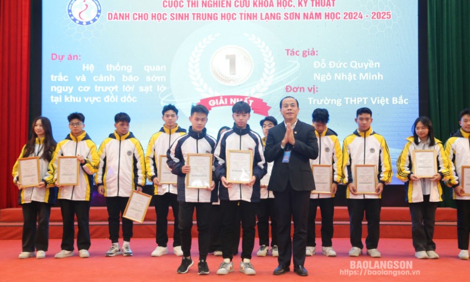 95 dự án đạt giải tại Cuộc thi khoa học kỹ thuật cấp tỉnh học sinh trung học năm học 2024