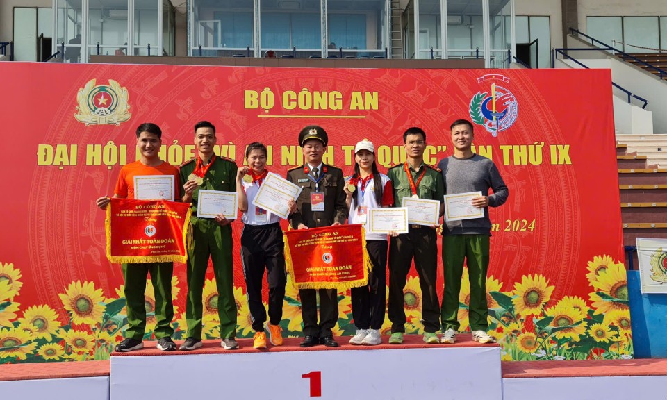 Công an tỉnh Lạng Sơn xuất sắc giành 2 giải nhất toàn đoàn tại Đại hội Khỏe vì an ninh Tổ quốc